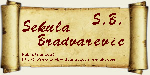 Sekula Bradvarević vizit kartica